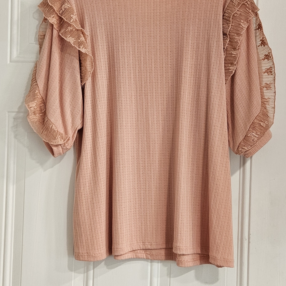 Cupio Blush Ruffle Sleeve Blouse - Picture 5 of 6